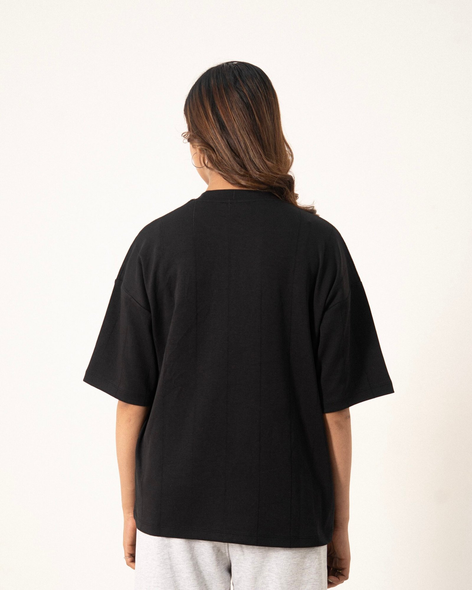VELVION Textured Line Boxy T-Shirt